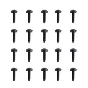 Rack Screws 10/32 Steel Standard Size 25 Pack with Nylon Washers Pilot Point Heads Use for Server Network Racks Mount Enclosures Rackworks Cabinets Audio and Rackmount (Classic Black)
