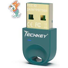 USB Bluetooth Adapter 5.3 for Desktop PC, Really Plug & Play Mini Bluetooth V21 EDR Dongle Receiver & Transmitter for Laptop Computer Bluetooth Windows 11/10/8.1-Ceylon Green in Saudi Arabia