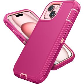 Jelanry Case for iPhone 15 Plus 5G, Heavy Duty Rugged Dual-Layer Protection Phone Case [USB C Port Anti-dust] [Scratch] [Shockproof] Matte Armor Back Cover for Apple iPhone 14/15 Plus 6.7 inch, Black