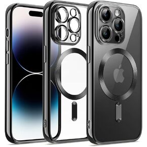 حافظة JETech مطلية بالكهرباء لهاتف iPhone 14 Pro مقاس 6.1 بوصة، حماية كاملة لعدسة الكاميرا، متوافقة مع الشحن اللاسلكي MagSafe، غطاء هاتف ناعم مقاوم للصدمات من مادة TPU (أرجواني) in Kuwait