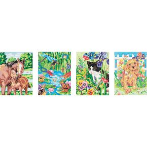 Dimensions Paint by Number, 29 Piece Set, Friendly Animals