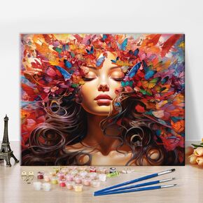 TUMOVO Paint by Numbers for Adults Acrylic Painting by Numbers Bird Sitting on a Flowered Branch Paint by Number Adults' Paint-by-Number Kits DIY Acrylic Painting Kits Home Decor, 16 x20 Inch
