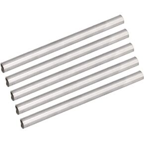 CNBTR Silver OD 15mm ID 13mm Length 200mm 304 Stainless Steel Metal Tube Pack of 5