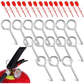 jojofuny 15 Sets Fire Extinguisher Pins, Red Tamper Seals, Extinguisher Safety Seal, Fire Extinguisher Safety Cotter Pins Extinguisher Accessories