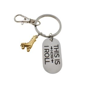 Roller Skate Keychain, Sports Keychain, Roller Skating Gifts, Roller Skater, Roller Derby Team, Sports Keychains for Men, Boy Birthday Gift, Keychain for Girls