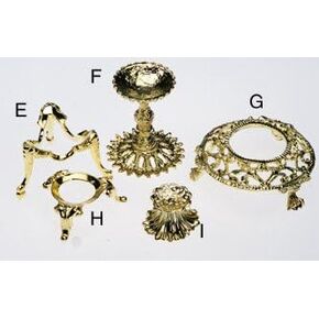 1.65" Antique Style Gold Tone Metal Egg Stand Display Holder