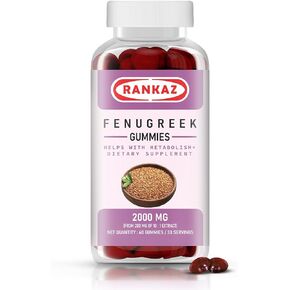 Fenugreek Gummies 2000mg Fenugreek Supplement from Fenugreek Seeds Lactation Support 60 Gummies