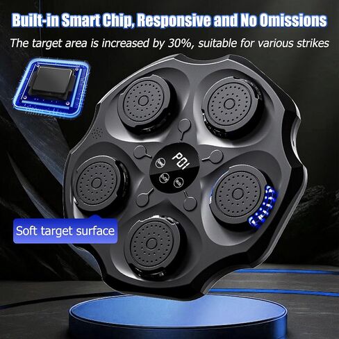 Music Boxing Machine with Boxing Gloves, 2024 Newest Wall-Mounted Smart 9-Speed Electronic Bluetooth Boxing Training Equipment, Home Gym Games for Adults and Kids to Practice Boxing Targets in Saudi Arabia