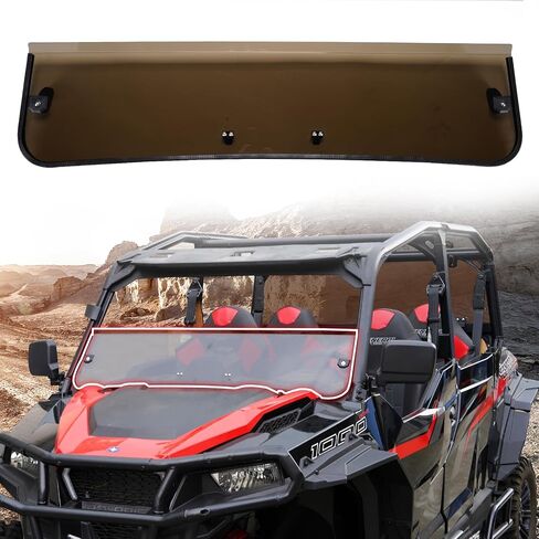 HAKA TOUGH Utv Front Half Windshield for Polaris General 1000/XP/XP 4 2016-2023, Hard Polycarbonate Front Half Windshield Tinted for Polaris General 1000/General 4 1000 Accessories in Saudi Arabia