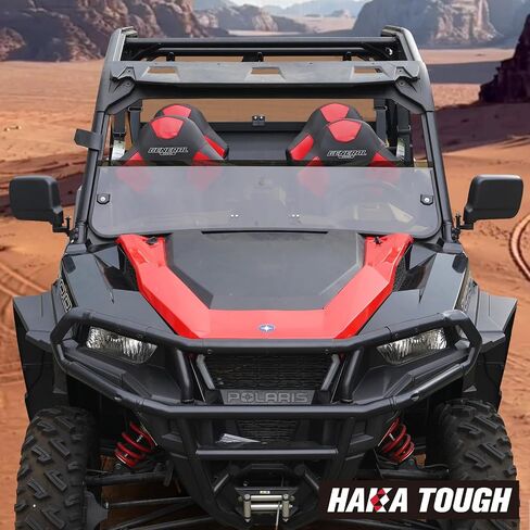 HAKA TOUGH Utv Front Half Windshield for Polaris General 1000/XP/XP 4 2016-2023, Hard Polycarbonate Front Half Windshield Tinted for Polaris General 1000/General 4 1000 Accessories in Saudi Arabia