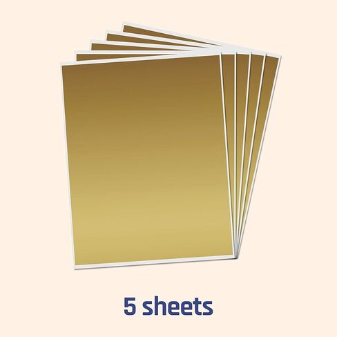 5 Sheets, 9" x 7", Gold Scratch Off Sticker Labels Large DIY Sheet in Saudi Arabia