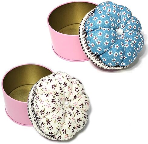 Leadigol Pin Cushion with Metal Storage Jar, Pins Cushion for Sewing with Needle Pin Holder, Pin Storage Sewing Pin Cushion,for Sewing Pins, Paper Clips, Screws in Saudi Arabia