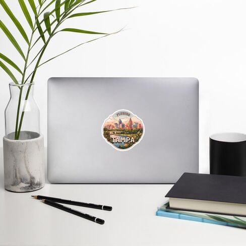 Tampa Florida Sticker Travel Outdoors Decal Vinyl Small Waterproof for Water Bottle Mug Passport Book Scrapbook Notebook Laptop Tumbler Skateboard Computer Phone Size 4" Funny Gift in Saudi Arabia