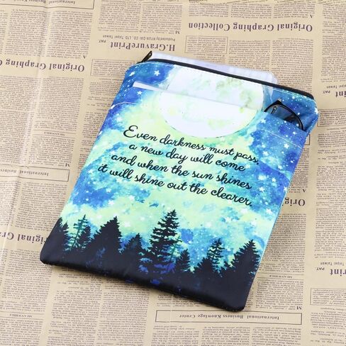 BWWKTOP Rings Novel Book Sleeve Literary Lover Gifts Even Darkness Must Pass A New Day Will Come Rings Book Cover Book Protector (even darkness) in Saudi Arabia
