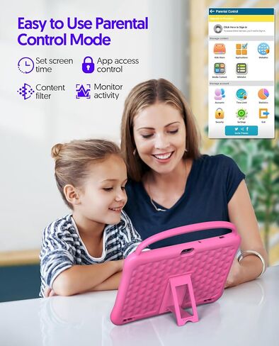 Kids Tablet 10 inch Android 13 Tablet for Kids, 2GB RAM 64GB ROM, Quad-Core CPU, Toddler Tablets Kids Space, IPS HDTouch Screen, Shockproof Case, Parental Control, WiFi, Camera(Blue) in Saudi Arabia