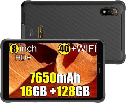 Ulefone Armor Pad PRO 8 Inch 4G Rugged Tablet,16GB+128GB(2TB Expandable),48MP+32MP 7650mAh IP68 Andriod 14 Tablets,4G LTE/2.4G+5G WiFi,OTG,GPS,NFC in Saudi Arabia