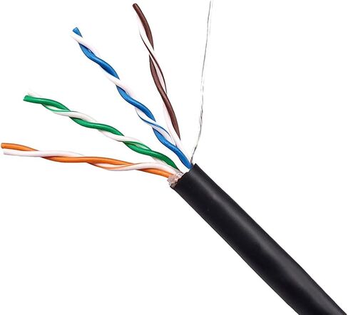IO-E4242S-5ECMR-1000B CAT5E كابل مجدول 24AWG F/UTP CMR 4 أزواج صندوق سحب 1000 قدم أسود in Saudi Arabia