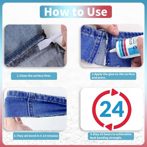 Fabric Glue - Washable Permanent Clear Adhesive, Fabric Fusion Glue for Linen, Denim, Leather, Polyester, Doll Repair with Permanent Transparent Clothing for Patches Fusion Glue（60ml） in Saudi Arabia