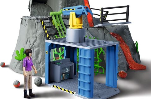 Schleich Dinosaurs - Volcano Expedition Base Camp, Dinosaur Playset Including LED Erupting Volcano, Researcher Figurines and 2 x Dinosaur Toys for Boys and Girls Ages 5-12 in Saudi Arabia