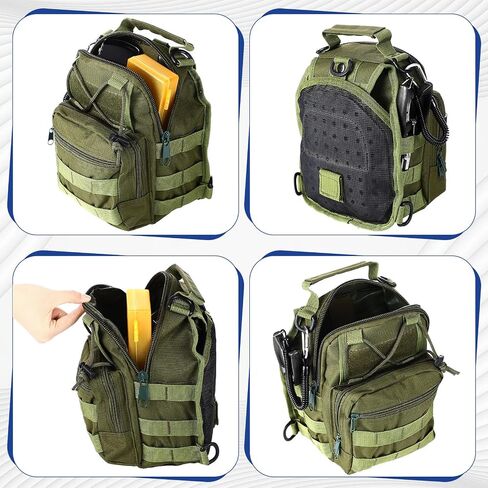 Sosation 482 Pcs Fishing Sling Tackle Bag Set Fish Tackle Box Backpack Storage Fishing Gear and Equipment Included Fish Hook Remover Tool Lures Lip Gripper, Gift for Men in Saudi Arabia