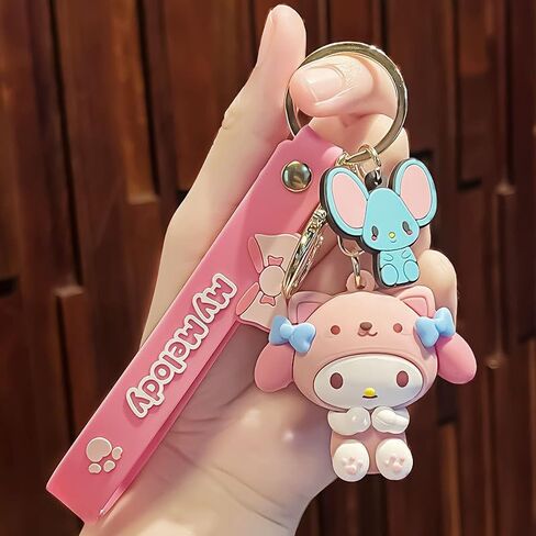 5 Pcs kawaii Anime Keychain Set Anime Figure Pendant Cute Keyring for Car Backpacks Accessories Multicolor in Saudi Arabia
