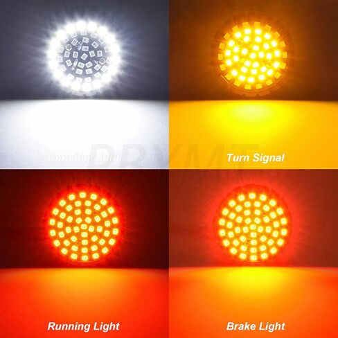 PBYMT 1157 LED ضوء إشارة الانعطاف، ضوء فرامل أمامي وخلفي، غطاء عدسة دخان 2 بوصة، متوافق مع Harley Davidson Sportster Softail Touring Electra Street Glide Road King 1997-2024 in Kuwait