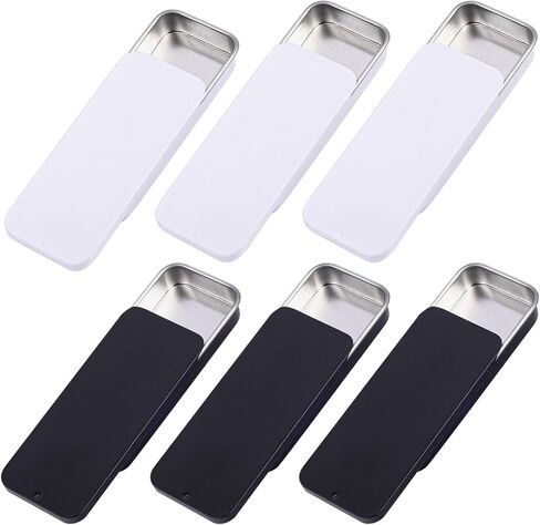 Framendino, 40 Pack Small Slide Top Tin Lip Balm Tins with Lids Mini Rectangular Metal Containers for Jewelry Crafts Wedding Container Cosmetic Organizer in Saudi Arabia