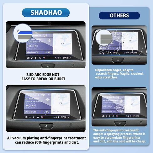 SHAOHAO for 2019-2023 2024 Cadillac XT4 واقي شاشة 8 بوصة، لـ 2020-2023 2024 Cadillca CT4 واقي شاشة 8 بوصة زجاج مقسى 2024 CX4 XT4 غطاء واقي شاشة XT4 CT4 2023 2024 ملحقات in Saudi Arabia