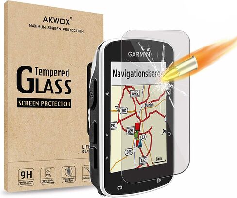 (Pack of 4) Tempered Glass Screen Protector for Garmin Edge 520, AKWOX 0.3mm 9H Hard Scratch-Resistant Protector for Garmin Edge 520 in Saudi Arabia