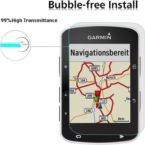 (Pack of 4) Tempered Glass Screen Protector for Garmin Edge 520, AKWOX 0.3mm 9H Hard Scratch-Resistant Protector for Garmin Edge 520 in Saudi Arabia