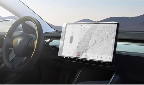 Tesla Model 3 Model Y 15 بوصة مركز التحكم باللمس، واقي شاشة لمس للسيارة، P50 P65 P80 P80D زجاج مقسى 9H مضاد للخدش والصدمات in Kuwait