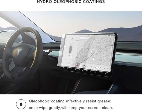 Tesla Model 3 Model Y 15 بوصة مركز التحكم باللمس، واقي شاشة لمس للسيارة، P50 P65 P80 P80D زجاج مقسى 9H مضاد للخدش والصدمات in Kuwait