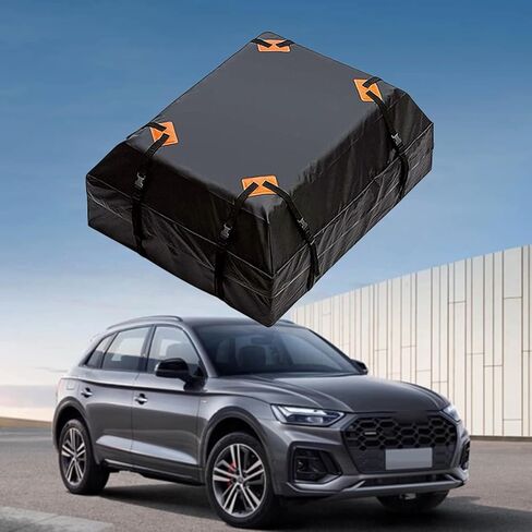 Car Roof Duffel Bag, 15 Cubic Feet Waterproof Roof Duffel Bag for All Cars with Luggage Racks - includes Anti-slip Mat and Rain CoverSoft Shell Roof BagCar Carrier Bag in Saudi Arabia