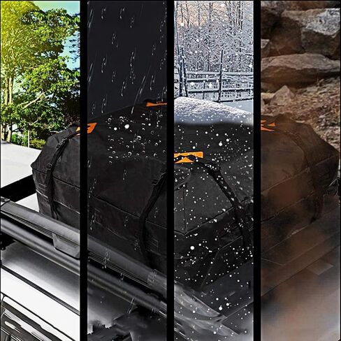 Car Roof Duffel Bag, 15 Cubic Feet Waterproof Roof Duffel Bag for All Cars with Luggage Racks - includes Anti-slip Mat and Rain CoverSoft Shell Roof BagCar Carrier Bag in Saudi Arabia