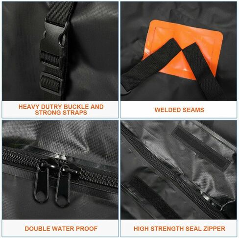 Car Roof Duffel Bag, 15 Cubic Feet Waterproof Roof Duffel Bag for All Cars with Luggage Racks - includes Anti-slip Mat and Rain CoverSoft Shell Roof BagCar Carrier Bag in Saudi Arabia