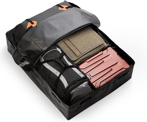Car Roof Duffel Bag, 15 Cubic Feet Waterproof Roof Duffel Bag for All Cars with Luggage Racks - includes Anti-slip Mat and Rain CoverSoft Shell Roof BagCar Carrier Bag in Saudi Arabia