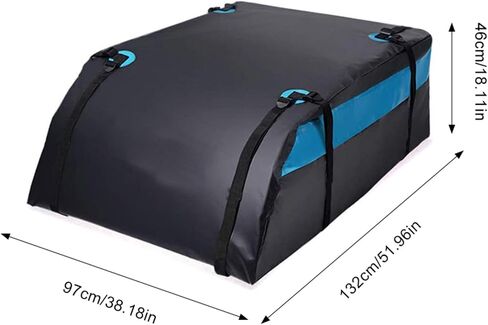 Car Roof Duffel Bag, 15 Cubic Feet Waterproof Roof Duffel Bag for All Cars with Luggage Racks - includes Anti-slip Mat and Rain CoverSoft Shell Roof BagCar Carrier Bag in Saudi Arabia