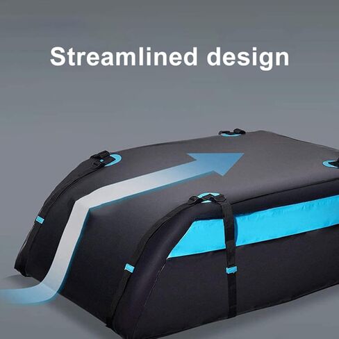 Car Roof Duffel Bag, 15 Cubic Feet Waterproof Roof Duffel Bag for All Cars with Luggage Racks - includes Anti-slip Mat and Rain CoverSoft Shell Roof BagCar Carrier Bag in Saudi Arabia