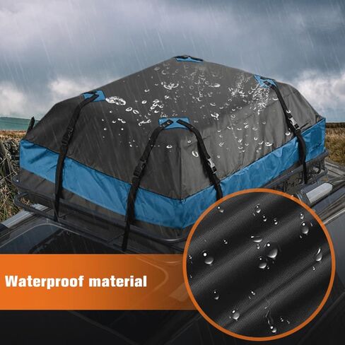 Car Roof Duffel Bag, 15 Cubic Feet Waterproof Roof Duffel Bag for All Cars with Luggage Racks - includes Anti-slip Mat and Rain CoverSoft Shell Roof BagCar Carrier Bag in Saudi Arabia