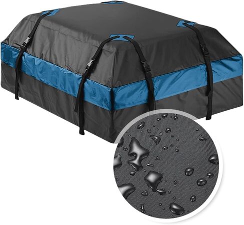 Car Roof Duffel Bag, 15 Cubic Feet Waterproof Roof Duffel Bag for All Cars with Luggage Racks - includes Anti-slip Mat and Rain CoverSoft Shell Roof BagCar Carrier Bag in Saudi Arabia