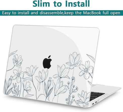 Teryeefi Compatible with MacBook Air 13 inch Case M1 A2337 A2179 A1932 (2021 2020 2019 2018 Release) with Touch ID, Plastic Hard Shell Cover + Keyboard Skin + Screen Protector, Cute Animals in Saudi Arabia