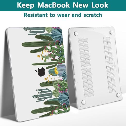 Teryeefi Compatible with MacBook Air 13 inch Case M1 A2337 A2179 A1932 (2021 2020 2019 2018 Release) with Touch ID, Plastic Hard Shell Cover + Keyboard Skin + Screen Protector, Cute Animals in Saudi Arabia