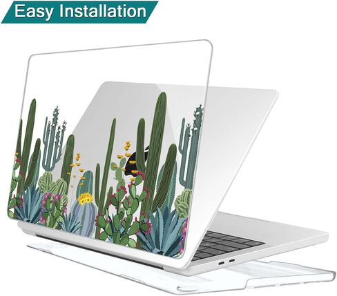 Teryeefi Compatible with MacBook Air 13 inch Case M1 A2337 A2179 A1932 (2021 2020 2019 2018 Release) with Touch ID, Plastic Hard Shell Cover + Keyboard Skin + Screen Protector, Cute Animals in Saudi Arabia