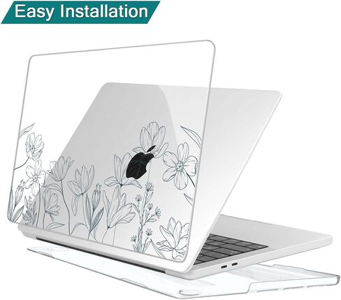 Teryeefi Compatible with MacBook Air 13 inch Case M1 A2337 A2179 A1932 (2021 2020 2019 2018 Release) with Touch ID, Plastic Hard Shell Cover + Keyboard Skin + Screen Protector, Cute Animals in Saudi Arabia