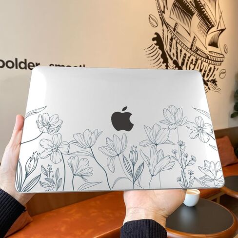 Teryeefi Compatible with MacBook Air 13 inch Case M1 A2337 A2179 A1932 (2021 2020 2019 2018 Release) with Touch ID, Plastic Hard Shell Cover + Keyboard Skin + Screen Protector, Cute Animals in Saudi Arabia