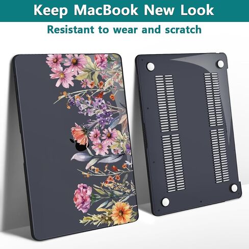 Teryeefi Compatible with MacBook Air 13 inch Case M1 A2337 A2179 A1932 (2021 2020 2019 2018 Release) with Touch ID, Plastic Hard Shell Cover + Keyboard Skin + Screen Protector, Cute Animals in Saudi Arabia