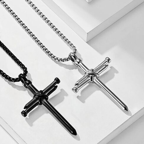 2 Pcs Arrow Necklace Titanium Steel Men Punk Hip Hop Vintage BFF Necklace Triangle Spearhead Arrowhead Friendship Couple Pendant Necklace Men Gifts Jewelry in Saudi Arabia