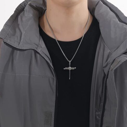 2 Pcs Arrow Necklace Titanium Steel Men Punk Hip Hop Vintage BFF Necklace Triangle Spearhead Arrowhead Friendship Couple Pendant Necklace Men Gifts Jewelry in Saudi Arabia