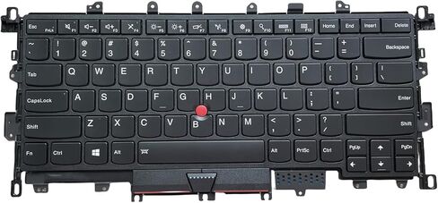 لوحة مفاتيح كمبيوتر محمول YIJIATech® مع مفك براغي تصميم أمريكي لجهاز Lenovo ThinkPad X1 Yoga 1st gen 20FQ 20FR 2016 أسود مؤطر مع إضاءة خلفية ومؤشر 97B00DA SN20H34910AA LIM14L83USJ4421 00JT864 in Kuwait