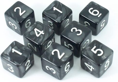 مجموعة نرد رمادية لؤلؤية D6 - "جرانيت" in Kuwait